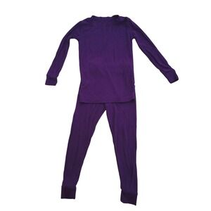 Kids‎ Purple Ribbed Loungewear Pajama Set Two Piece Sleepwear 2T